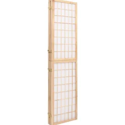vidaXL Divisores De Ambientes-Biombo plegable con 4 paneles estilo japonés 160x170 cm
