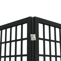 vidaXL Biombo plegable con 5 paneles estilo japonés negro 200x170 cm Discount
