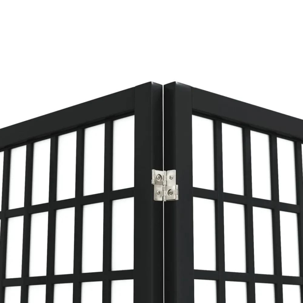 vidaXL Biombo plegable con 5 paneles estilo japonés negro 200x170 cm Discount