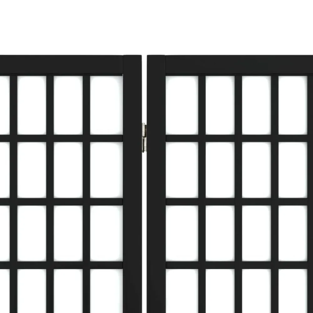 vidaXL Biombo plegable con 5 paneles estilo japonés negro 200x170 cm Discount