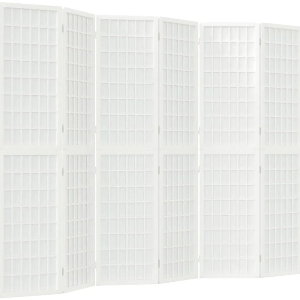 vidaXL Biombo plegable con 6 paneles estilo japonés blanco 240x170 cm Outlet