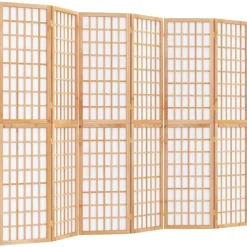 vidaXL Biombo plegable con 6 paneles estilo japonés 240x170 cm Hot