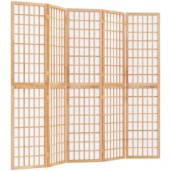 vidaXL Biombo plegable con 5 paneles estilo japonés 200x170 cm Sale