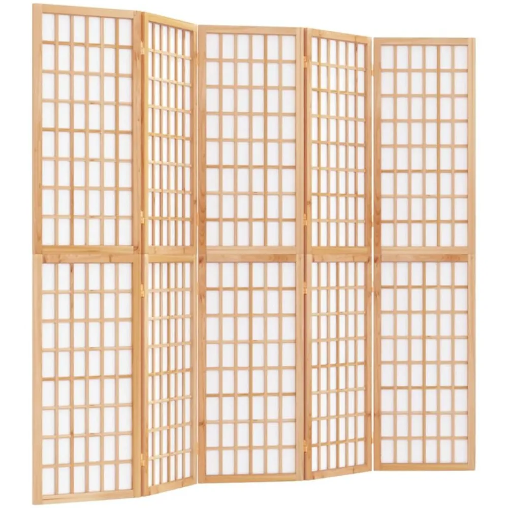 vidaXL Biombo plegable con 5 paneles estilo japonés 200x170 cm Sale