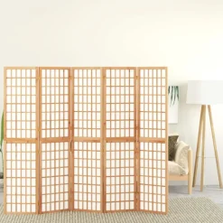 vidaXL Biombo plegable con 5 paneles estilo japonés 200x170 cm Sale