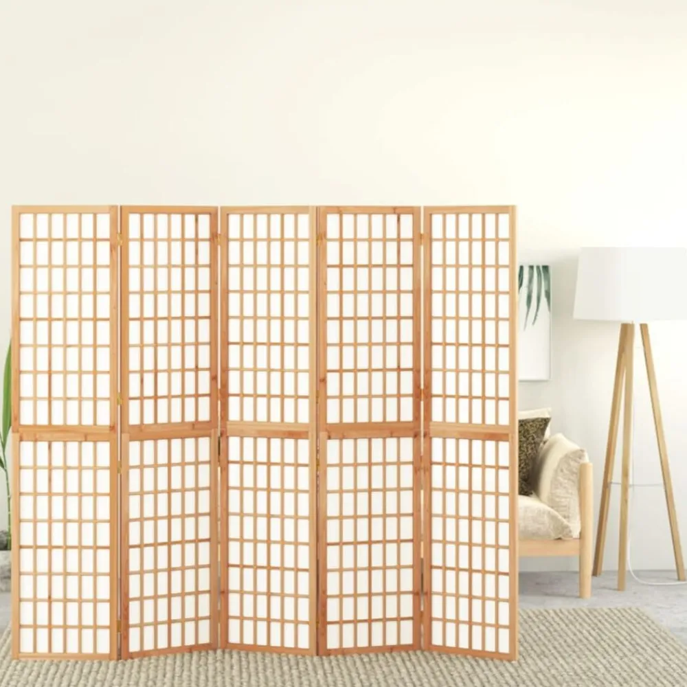 vidaXL Biombo plegable con 5 paneles estilo japonés 200x170 cm Sale