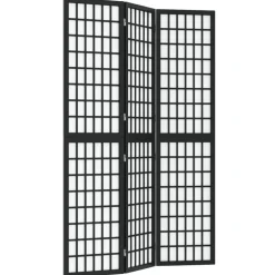 vidaXL Biombo plegable con 3 paneles estilo japonés negro 120x170 cm Hot