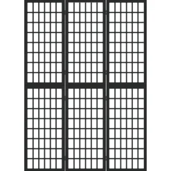 vidaXL Biombo plegable con 3 paneles estilo japonés negro 120x170 cm Hot