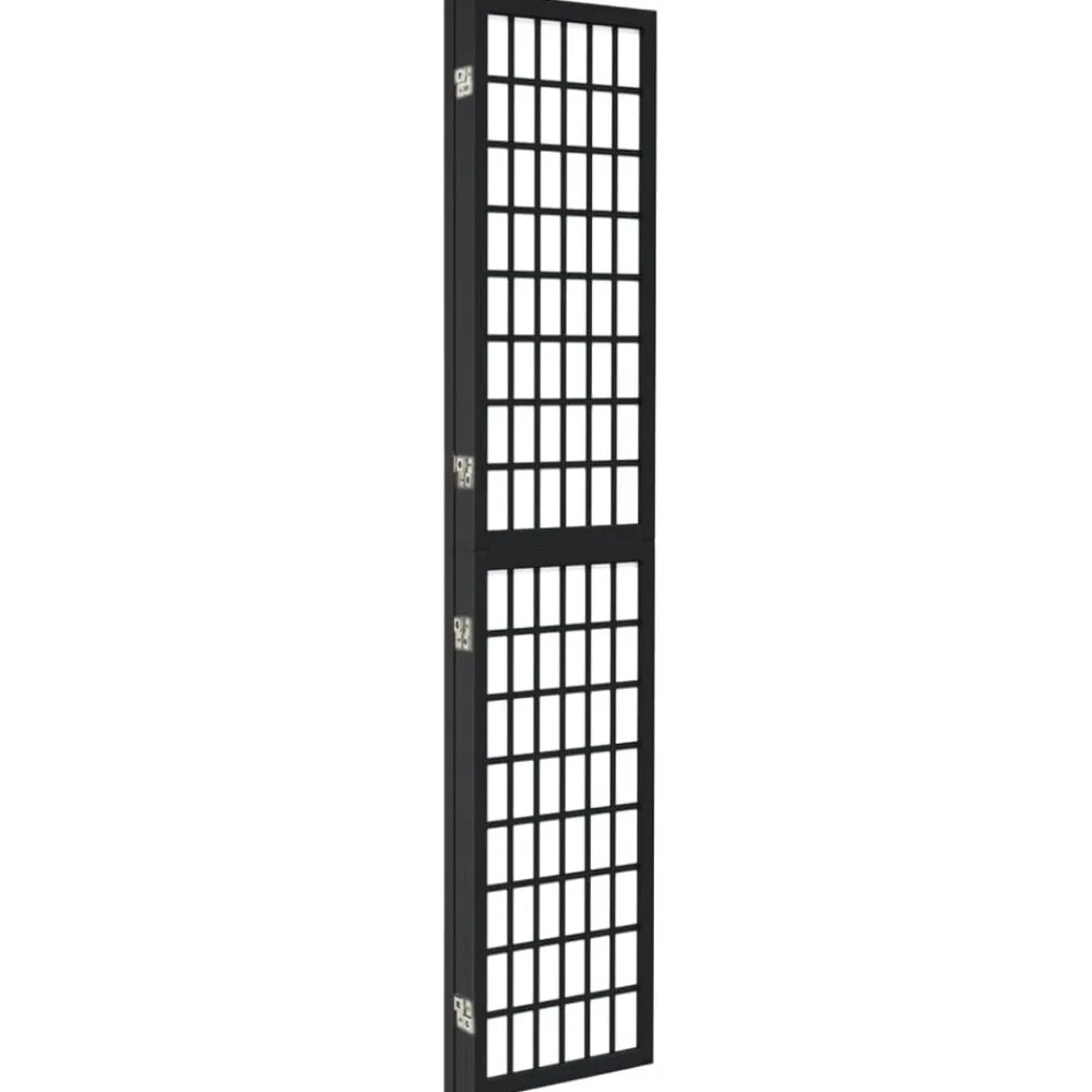 vidaXL Biombo plegable con 3 paneles estilo japonés negro 120x170 cm Hot