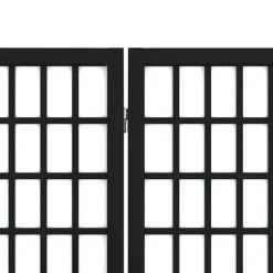 vidaXL Biombo plegable con 3 paneles estilo japonés negro 120x170 cm Hot
