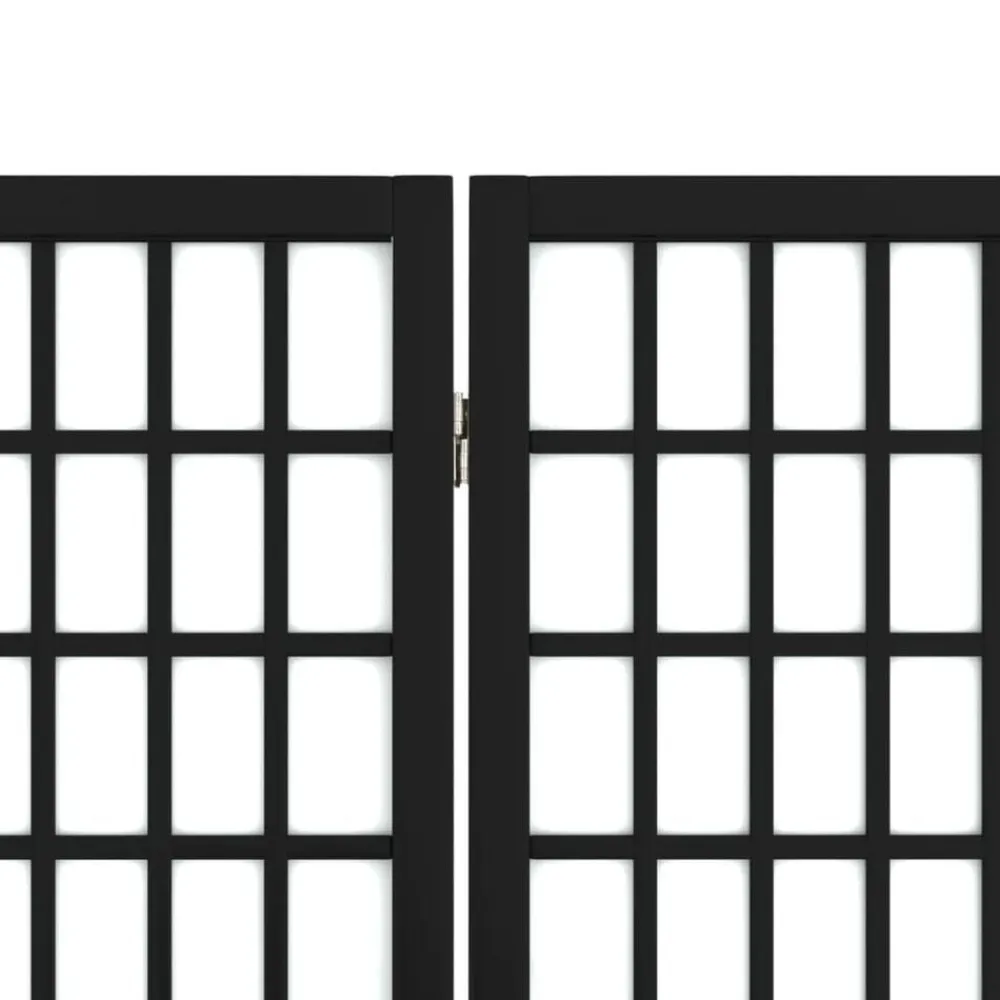 vidaXL Biombo plegable con 3 paneles estilo japonés negro 120x170 cm Hot
