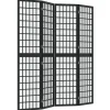 vidaXL Biombo plegable con 4 paneles estilo japonés negro 160x170 cm Best