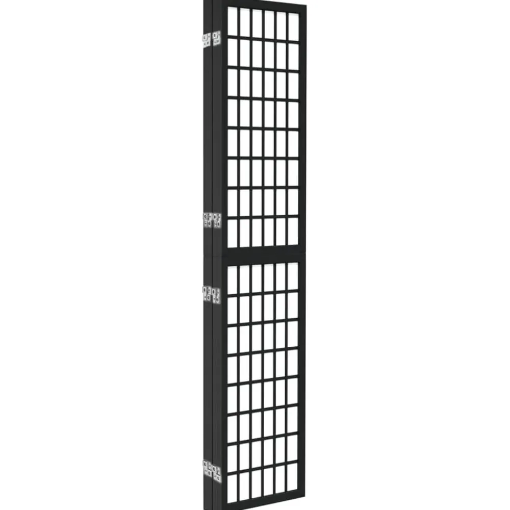 vidaXL Biombo plegable con 4 paneles estilo japonés negro 160x170 cm Best
