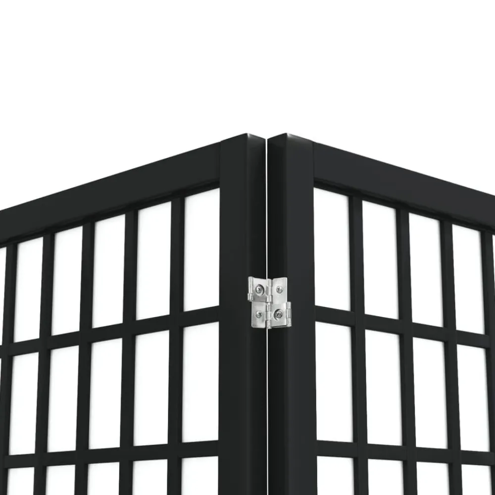 vidaXL Biombo plegable con 4 paneles estilo japonés negro 160x170 cm Best