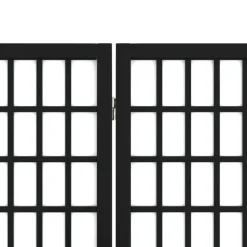 vidaXL Biombo plegable con 4 paneles estilo japonés negro 160x170 cm Best