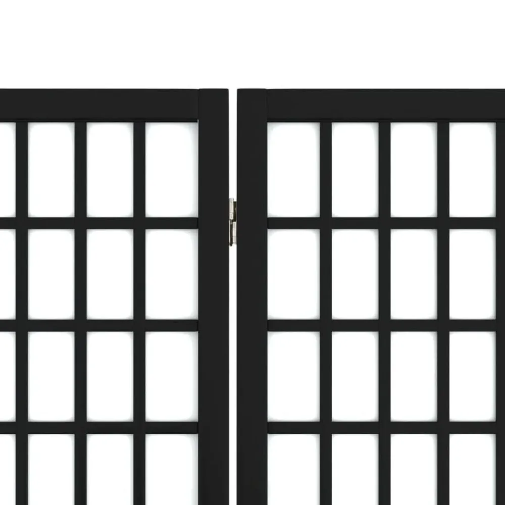 vidaXL Biombo plegable con 4 paneles estilo japonés negro 160x170 cm Best