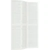 vidaXL Divisores De Ambientes-Biombo plegable con 3 paneles estilo japonés blanco 120x170 cm