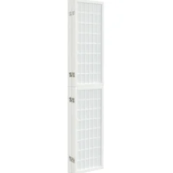 vidaXL Divisores De Ambientes-Biombo plegable con 5 paneles estilo japonés blanco 200x170 cm