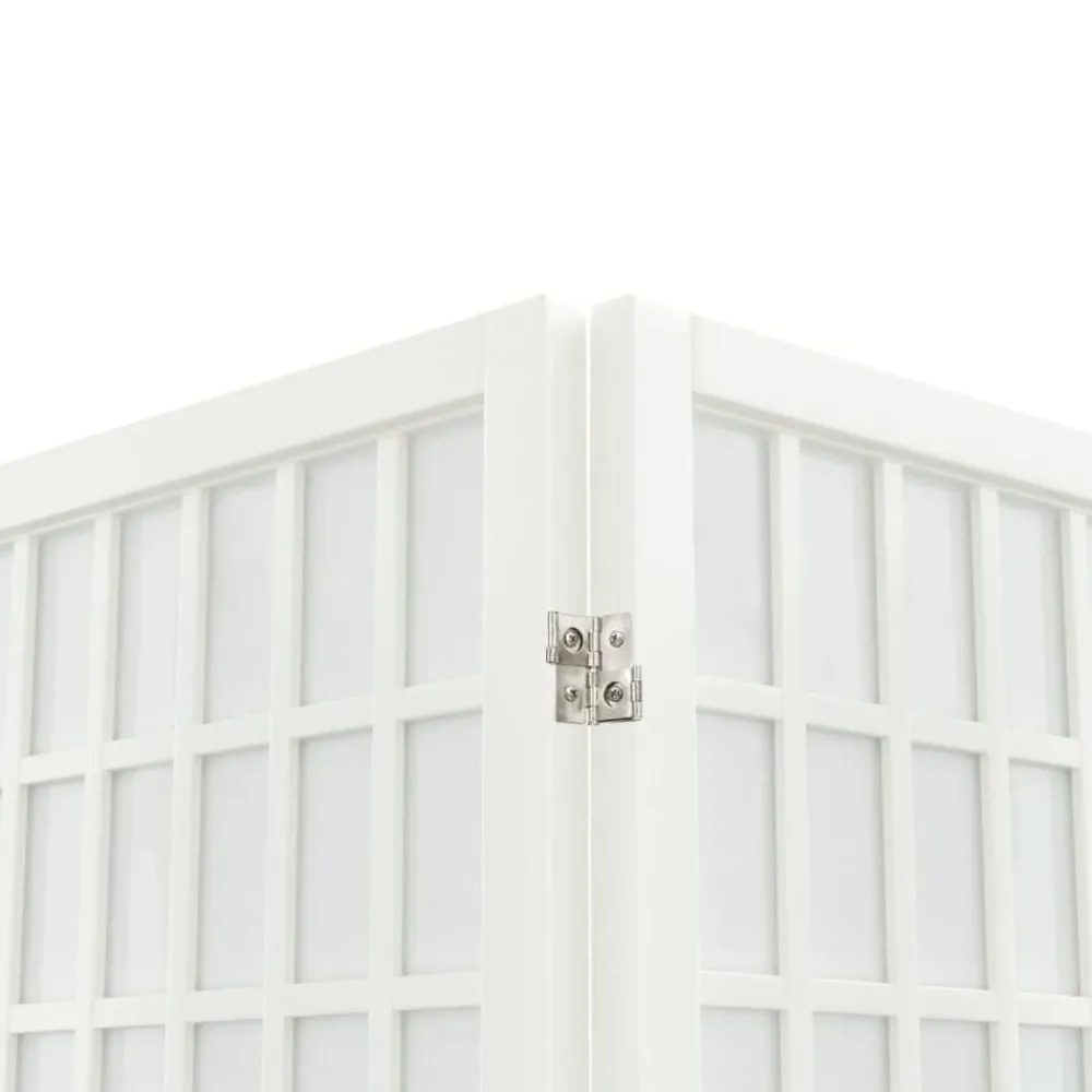 vidaXL Divisores De Ambientes-Biombo plegable con 5 paneles estilo japonés blanco 200x170 cm