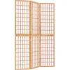 vidaXL Divisores De Ambientes-Biombo plegable con 3 paneles estilo japonés 120x170 cm