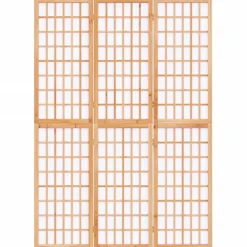 vidaXL Divisores De Ambientes-Biombo plegable con 3 paneles estilo japonés 120x170 cm
