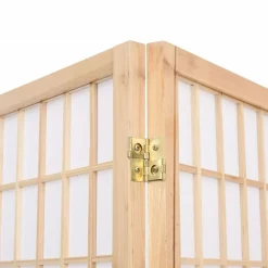 vidaXL Divisores De Ambientes-Biombo plegable con 3 paneles estilo japonés 120x170 cm