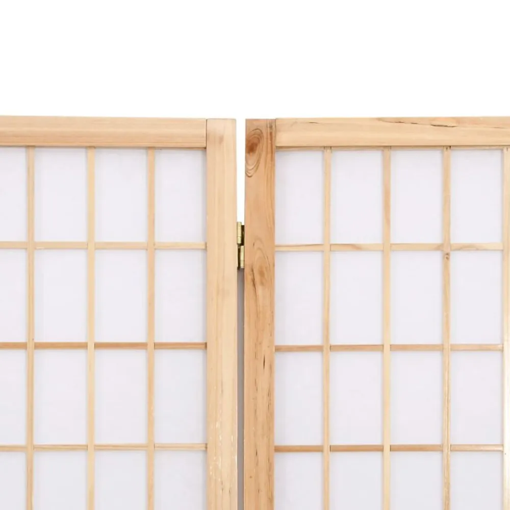 vidaXL Divisores De Ambientes-Biombo plegable con 3 paneles estilo japonés 120x170 cm