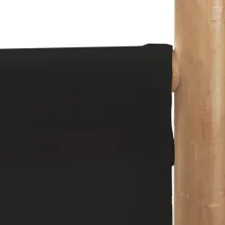 vidaXL Divisores De Ambientes-Biombo plegable de 3 paneles bambú y lona 120 cm