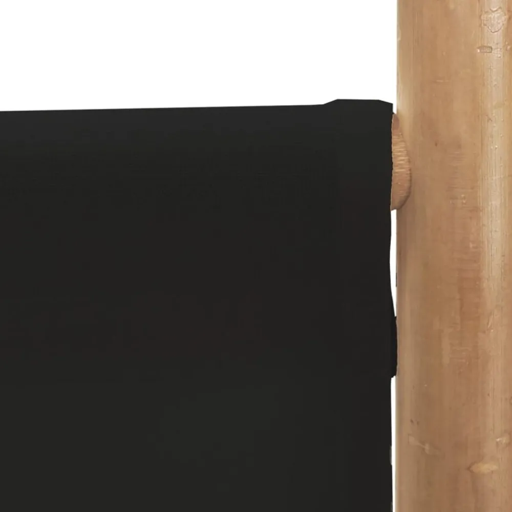 vidaXL Divisores De Ambientes-Biombo plegable de 3 paneles bambú y lona 120 cm