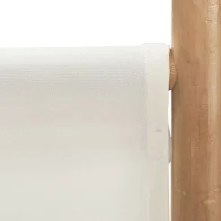 vidaXL Divisores De Ambientes-Biombo plegable de 3 paneles bambú y lona 120 cm