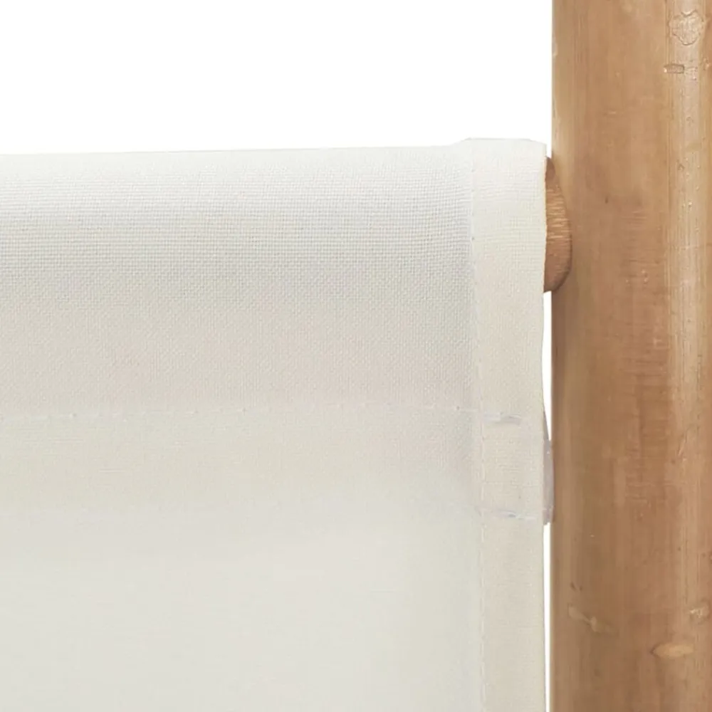 vidaXL Divisores De Ambientes-Biombo plegable de 3 paneles bambú y lona 120 cm