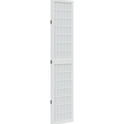vidaXL Divisores De Ambientes-Biombo separador de 3 paneles madera maciza Paulownia blanco