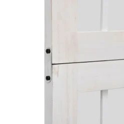 vidaXL Divisores De Ambientes-Biombo separador de 3 paneles madera maciza Paulownia blanco