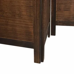 vidaXL Divisores De Ambientes-Biombo separador de 3 paneles madera paulownia marrón oscuro