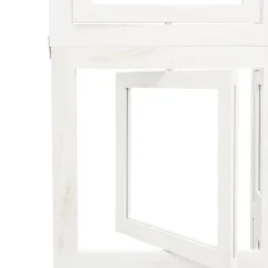 vidaXL Divisores De Ambientes-Biombo separador de 3 paneles madera maciza Paulownia blanco