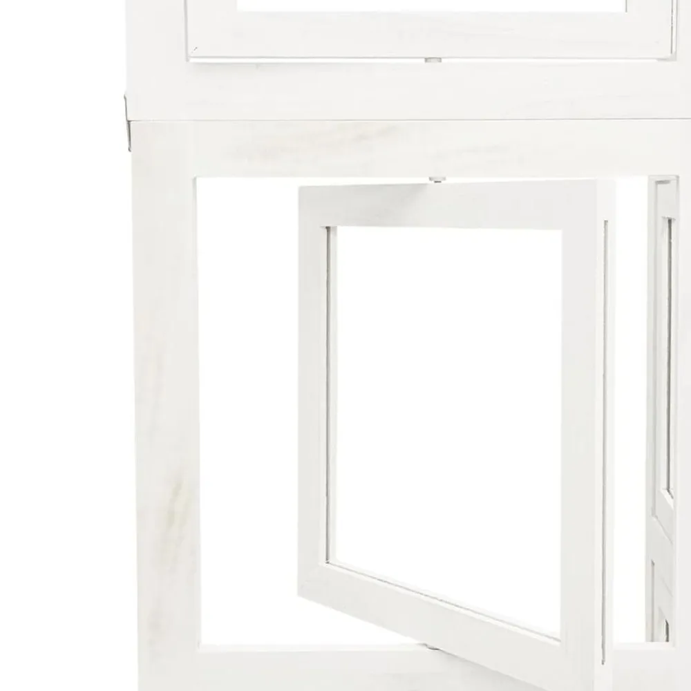 vidaXL Divisores De Ambientes-Biombo separador de 3 paneles madera maciza Paulownia blanco