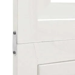 vidaXL Divisores De Ambientes-Biombo separador de 3 paneles madera maciza Paulownia blanco