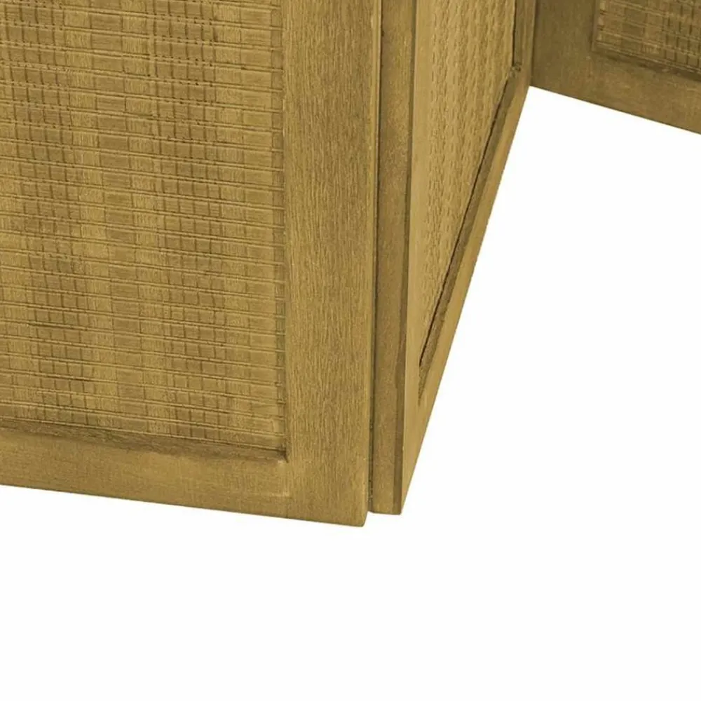 vidaXL Biombo separador de 3 paneles madera maciza paulownia marrón Clearance