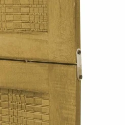 vidaXL Biombo separador de 3 paneles madera maciza paulownia marrón Clearance