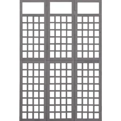 vidaXL Divisores De Ambientes-Biombo/Enrejado de 3 paneles madera de abeto 121x180 cm