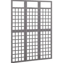 vidaXL Divisores De Ambientes-Biombo/Enrejado de 3 paneles madera de abeto 121x180 cm
