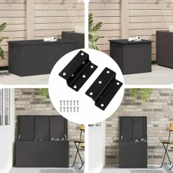 vidaXL Bisagra 2 pcs Negro 38 x 17 x 60 mm Hierro Discount