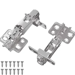vidaXL Accesorios De Bricolaje-Bisagra 2 pcs Níquel 139 x 64,1 x 10 mm Hierro