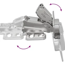 vidaXL Accesorios De Bricolaje-Bisagra 2 pcs Níquel 139 x 64,1 x 10 mm Hierro