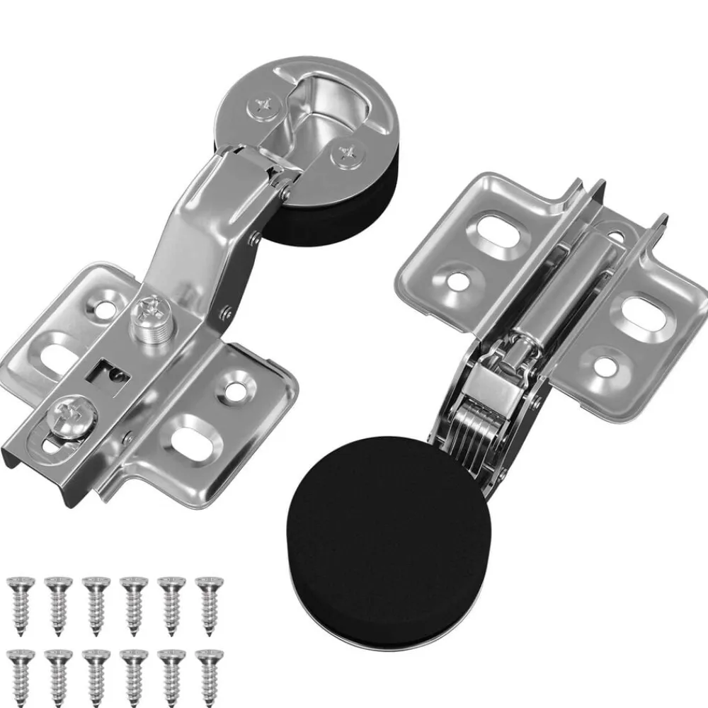 vidaXL Accesorios De Bricolaje-Bisagra 2 pcs Plateado 35 mm Hierro