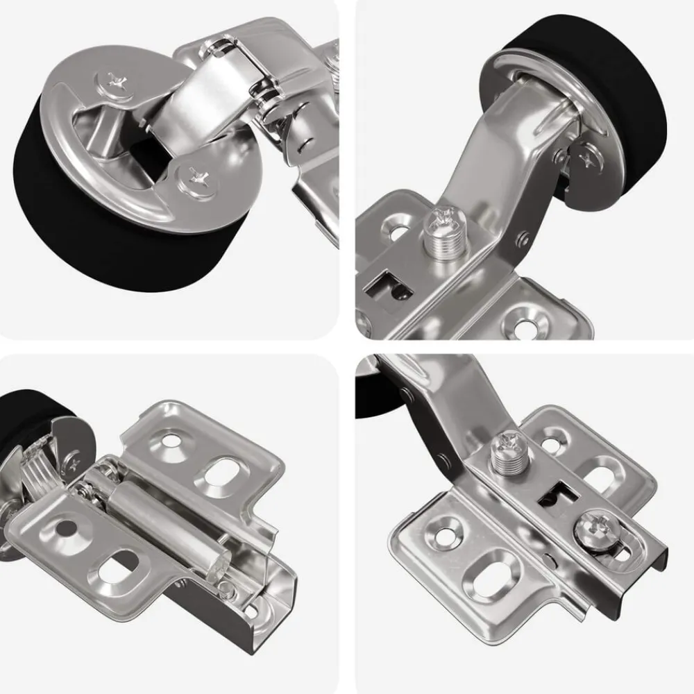 vidaXL Accesorios De Bricolaje-Bisagra 2 pcs Plateado 35 mm Hierro