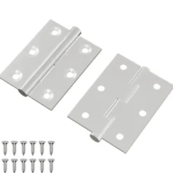vidaXL Bisagra 2 pcs Plateado 50 x 38 x 1,3 mm Acero Discount