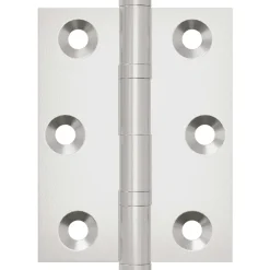 vidaXL Bisagra 2 pcs Plateado 50 x 38 x 1,3 mm Acero Discount