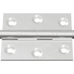 vidaXL Bisagra 2 pcs Plateado 50 x 38 x 1,3 mm Acero Discount