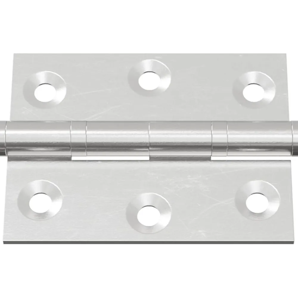 vidaXL Bisagra 2 pcs Plateado 50 x 38 x 1,3 mm Acero Discount